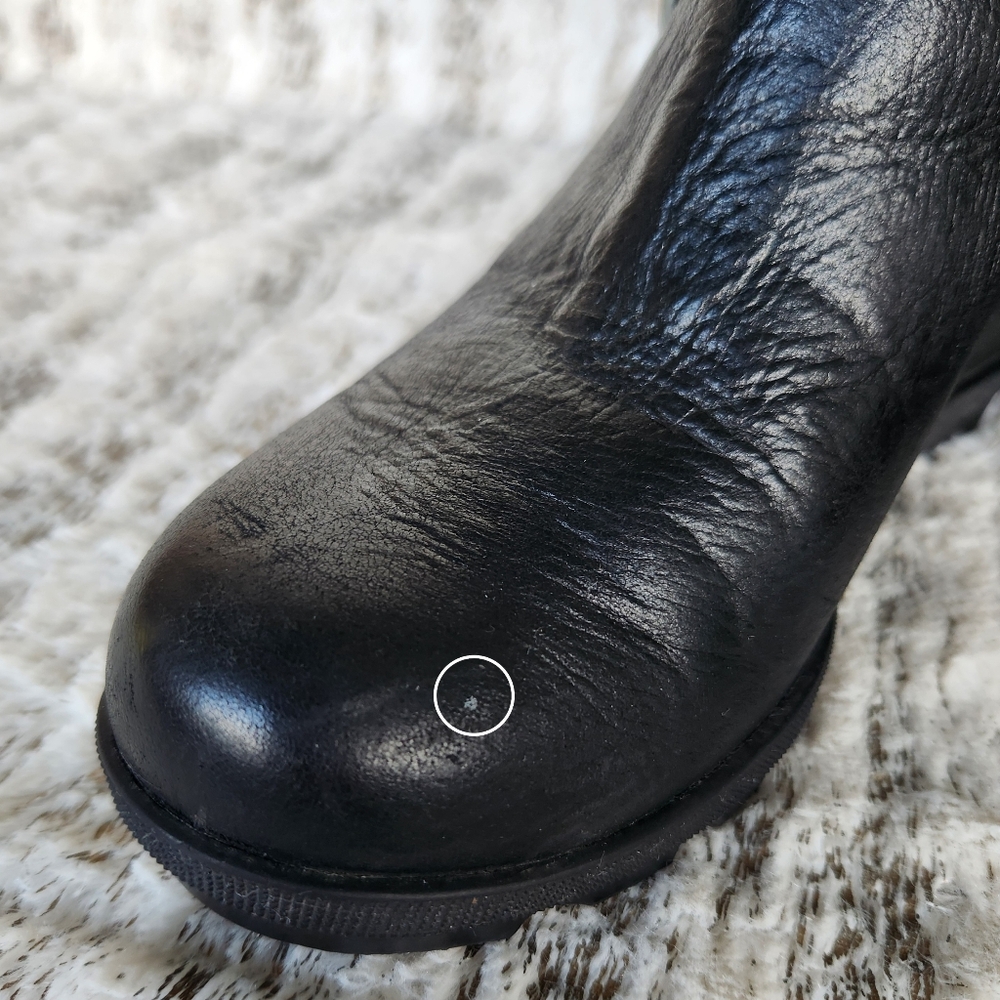 Sorel "Joan of Arctic Wedge II Buckle Bootie" WP Black Leather | Women's Size 8 - Picture 6 of 14
